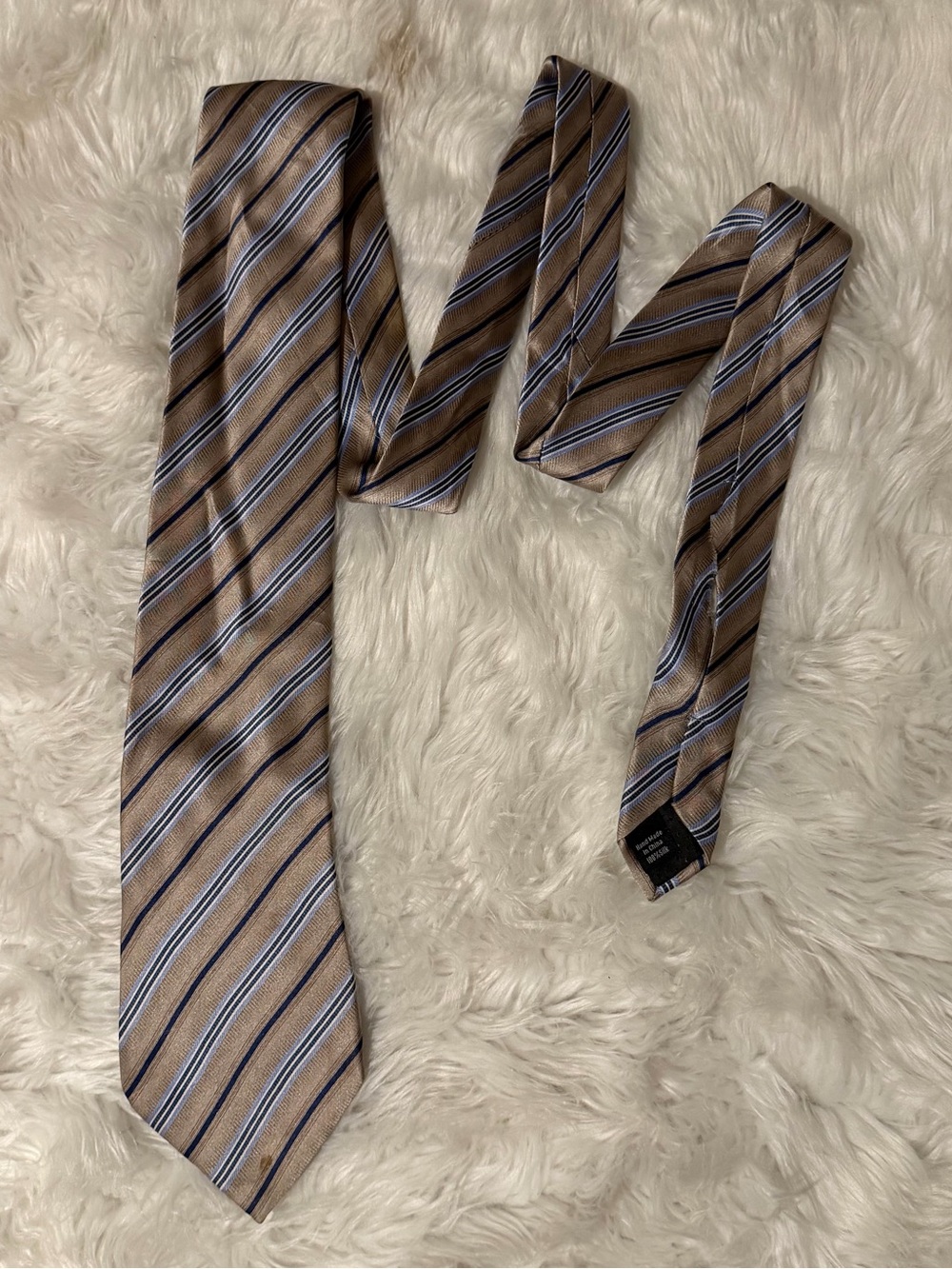 Dockers Men's Striped Brown Tie